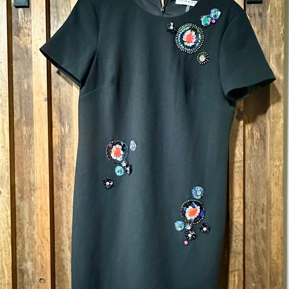 Trina Turk Black Embellished Sheath Mini Dress -Size 4 - Picture 1 of 4